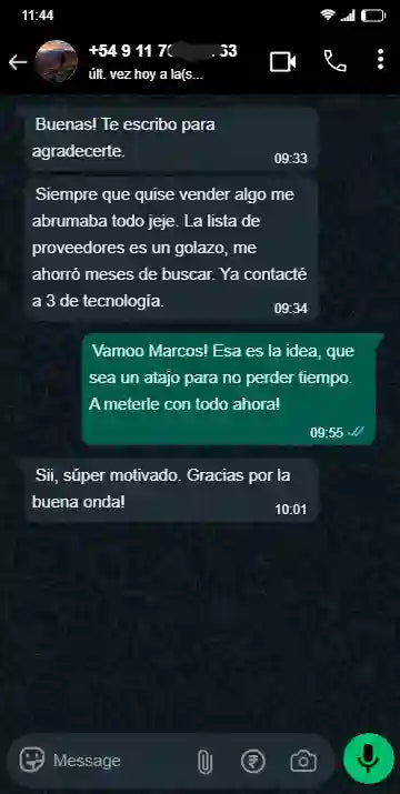 Testimonio de cliente